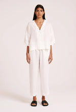 Nude Lucy White Lounge Linen Crop Pant