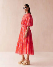 Omika Vani Papaya Wren Midi Dress