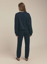Favorite Daughter Cropped Navy Collegiate Sweatshirt