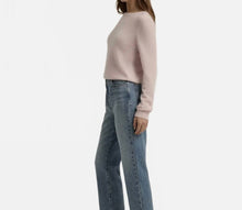 Favorite Daughter The Favorite Cashmere Long Sleeve Crewneck in Pale Pink