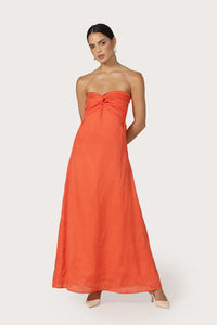 Lusana Melody Linen Maxi Dress