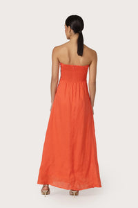 Lusana Melody Linen Maxi Dress