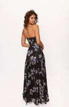 Hutch Navy Two Tone Vining Buds Carmel Dress