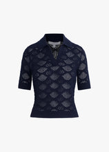 Favorite Daughter Navy Courtside Polo Top