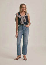 Favorite Daughter Navy Ribbed Henley Tank