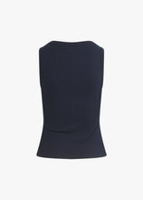 Favorite Daughter Navy Ribbed Henley Tank