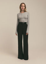 Favorite Daughter Heather Grey Henley Ribbed Long Sleeve