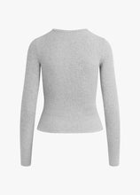 Favorite Daughter Heather Grey Henley Ribbed Long Sleeve