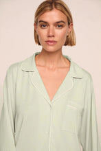 Eberjey Gisele Mint Cream Long PJ Set