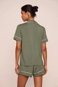 Eberjey Gisele Smokey Olive Relaxed Short PJ Set