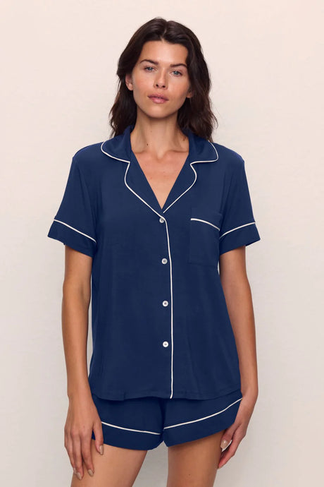 Eberjey Gisele Navy Relaxed Short PJ Set
