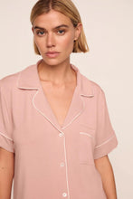 Eberjey Gisele Velvet Pink Relaxed Short PJ Set