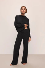 Eberjey Cozy Time Black Mock Neck Pullover