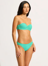 Seafolly Calypso Blue Green Bustier Bandeau Bikini