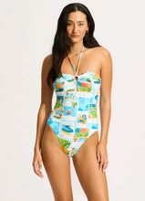 Seafolly Sunset Turquoise Bandeau One Piece