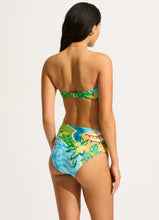 Seafolly Sunset Turquoise Bandeau High Waisted Bikini