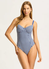 Seafolly Bella Ultramarine Gingham Underwire One Piece