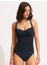 Seafolly True Navy Twist Halter One Piece
