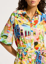 Seafolly Cuba Turquoise Print Mini Shirt Dress