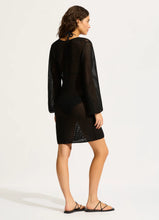 Seafolly Black Mesh Knit Cover Up