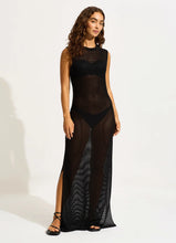 Seafolly Black Maxi Open Knit Dress