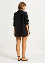 Seafolly Black Classic Beach Shirt