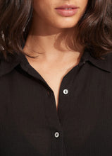 Seafolly Black Classic Beach Shirt
