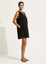 Seafolly Black Gathered Neck Mini Dress
