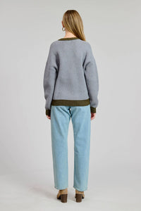 Flat White Schnauzer Grey Pullover Sweater