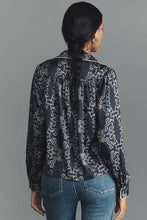 Hutch Navy Print Kodie Top Silky Blouse
