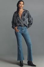 Hutch Navy Print Kodie Top Silky Blouse