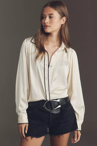 Hutch Ivory Kodie Top Silky Blouse
