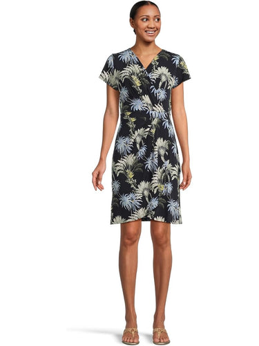 Tommy Bahama Carmela Palisade Navy Print Palms Dress
