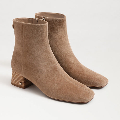 Sam Edelman Paige Almond Taupe Suede Ankle Boot
