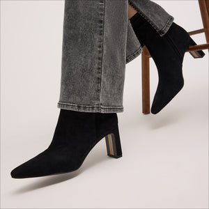 Sam Edelman Saige Black Suede Ankle Bootie