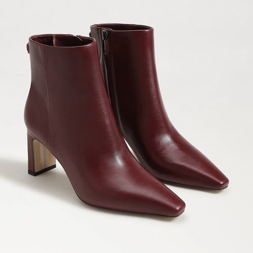 Sam Edelman Saige French Merlot Leather Ankle Bootie