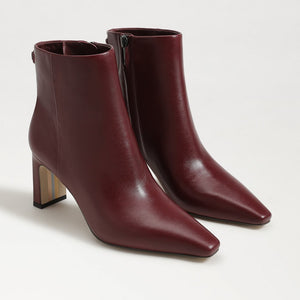 Sam Edelman Saige French Merlot Leather Ankle Bootie