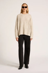 Nude Lucy Oatmeal Knit Pullover Sweater
