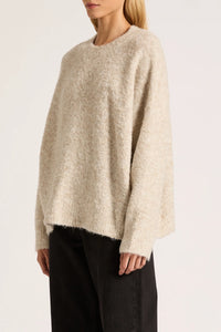Nude Lucy Oatmeal Knit Pullover Sweater