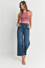 Just Black Denim Dark Wash Cargo Pocket Cropped Jean