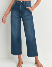 Just Black Denim Dark Wash Cargo Pocket Cropped Jean