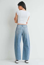 Just Black Denim Light Wash Barrel Seam Jean