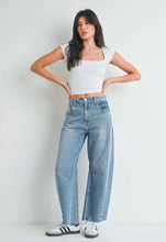 Just Black Denim Light Wash Barrel Seam Jean