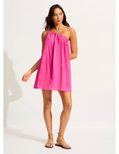 Seafolly One Shoulder Hot Pink Mini Dress