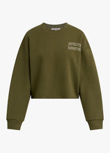 Favorite Daughter Cropped Collegiate Smoketree Chest Logo Sweatshirt