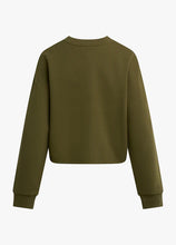 Favorite Daughter Cropped Collegiate Smoketree Chest Logo Sweatshirt