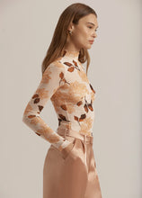 The Favorite Daughter Sheer Fantasy Bare Roses Top