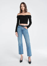 Favorite Daughter Dot Mid Rise Straight Ankle Jean in Westminster