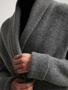 White + Warren Brushed Lofty Blend Shawl Collar Coat