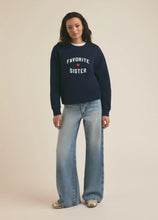 Favorite Daughter Favorite Sister Heart Logo Sweatshirt in Navy